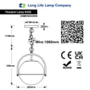 Industrial Nautical Ceiling Pendant Light Opal Globe Glass Black Chain Suspended K426