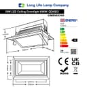 LED Rectangular Retail Ceiling Downlight Cool White 6000k Adjustable Beam Angle Recessed CDAS03