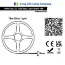 LED Tape Strip Light Continuous COB Illumination 10 Metres 24V Warm White with Driver 10COBSLWW