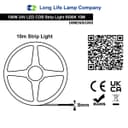 Cool White LED Tape Strip Light Continuous COB Illumination 10 Metres 24V with Driver 10COBSLCW