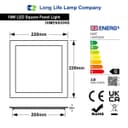 18w LED Square Recessed Ceiling Panel Cool White 6500K 
