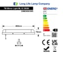 7w LED Bathroom Mirror Wall Light With Pull Cord Warm White 3000K IP44 ML18