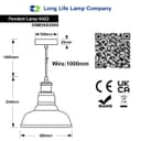 Industrial Smoked Green Glass Ceiling Pendant Light Bowl Lamp Shade K422
