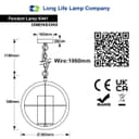 Industrial 3 Ring Ceiling Pendant Light Black Metal Chain Suspended Frosted Glass Lamp Shade K441