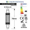 2 x R7S 78mm LED J78 Halogen Replacement 7w 6000k Flood Light Linear Bulb