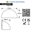 Outdoor Downward Wall Light Anthracite Grey Half Circular Frosted Diffuser IP54 ZLC382B