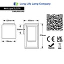 Outdoor Wall Light Lantern Clear Diffuser Rectangular Lantern ZLC376 with LED 4w Warm