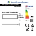 40w 1200 x 300 Ceiling Suspended Recessed LED Panel White Light Office Lighting 