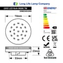 2 Pack 7w LED GX53 Cool White Light Bulb