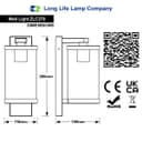 Outdoor Wall Light Black Lantern Clear Diffuser ZLC378 with LED 4w Warm