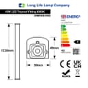 45w LED Batten Light 5ft Frosted Cover Triproof Fittng IP66 Replacement for T8