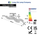 Modern LED Ceiling Chrome 3 Strip Light Warm White 20W Semi Flush H3015