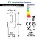 5 Multipack 3w G9 LED Bulb Equivalent 30w Capsule 240v Frosted Cover Warm White