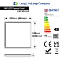 48w Surface Mount LED Ceiling Panel 600 x 600 Frame with LED Panel White Body Warm White 