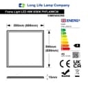 2 x 40w LED Recessed Ceiling Panel Frame Border Edge Light Cool White 6500k 600 x 600