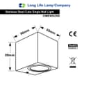 Aluminium Finely Finished Mini Cube Single Outdoor Wall Light Fixture GU10 ZLC066AB 