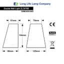 Cone Shape Up Down Outdoor Wall Light Stainless Steel Black Finish ZLC070B 