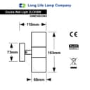Stainless Steel MATT WHITE Up Down IP65 Outdoor Garden Light ZLC059W