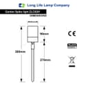 Stainless Steel Garden Spike light Adjustable Outdoor Ground Mount ZLC0201