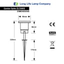 Outdoor Ground Spike Light Stainless Steel Copper Finish Adjustable Head ZLC085S