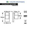 Black Outdoor Wall Light Dusk Till Dawn Sensor Stainless Steel IP65 ZLC089B