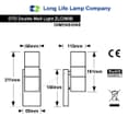 Black Outdoor Up Down Wall Light Dusk Till Dawn Sensor Stainless Steel IP65 ZLC090B