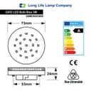 3w Blue GX53 LED Light Bulb Replacement For CFL Round