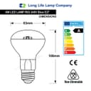 6w R63 LED Reflector Light Bulb E27 Blue Replacement For Halogen Spots