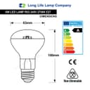 6w R63 LED Reflector Light Bulb E27 Warm White Replacement For Halogen Spots