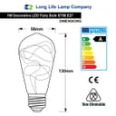 1w  E27 ST58 LED Green Fairy String Filament Light Bulb