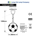Novelty Football Ceiling Pendant Light Shade E27 Bulb Fitting