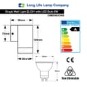 6w LED Single Stainless Steel Wall Light