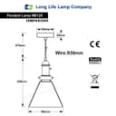 Glass Ceiling Lamp Shade Pendant Light with ST58 LED 4w E27 