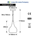 Modern Teardrop Pendant Ceiling Light Black Shade Contemporary Hanging Lamp 