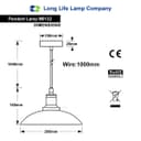 Hanging Ceiling Pendant Lampshade Black Metal 