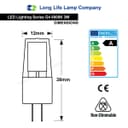 5 x G4 12v LED Bulbs Cool White 3w Replacement for 30w Halogen Capsule Light 2pin AC/DC
