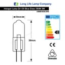 G4 Halogen Blue Glass Warm White 5W clear