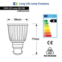 Pack of 2 LED Bulb Colour Changing B22 Bayonet Mood Spot Light RGB 5W 