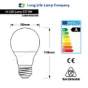 5w LED Red GLS Light Bulb E27 Edison Screw 