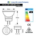 2w LED Green Light Bulb Spot Lamp MR11 