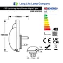 1W LED Night Light with Auto Sensor White Ladybug Plug In Dusk to Dawn A62W