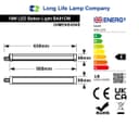 18w 2ft Industrial LED Batten Tube Light IP Rated Cool White T8 Fluorescent Replacement 