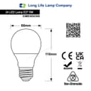  5w LED Green A60 GLS Light Bulb E27