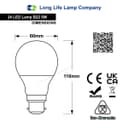 5w LED Green A60 GLS Light Bulb B22 Bayonet Cap