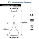 Modern Ceiling Pendant Droplet Light Shade White Finish Fine Metal