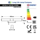 8W LED Bathroom Mirror Light with Pull Switch 6500K Cool White IP44 ML19