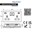  USB Double Socket With 2 USB Charger Port Black Nickel Plate Quick Charge PD20W N411820WGME