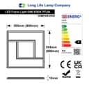 64W Double Square Border Line LED Frame Panel 600 X 600 Recessed Ceiling Light 6500K PFL04