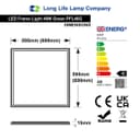 40w LED Recessed Ceiling Panel Frame Border Edge Light Green 600 X 600 PFL40G