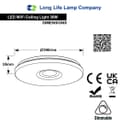 36w Round LED Ceiling Light Dimmable RGB Smart WiFi Mood Lamp App and Remote Control WF02